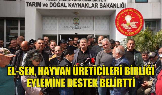 EL-SEN, HAYVAN ÜRETİCİLERİ BİRLİĞİ EYLEMİNE DESTEK BELİRTTİ