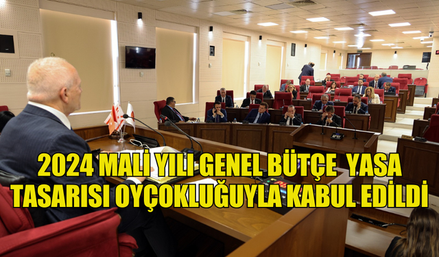 2024 MALİ YILI GENEL BÜTÇE  YASA TASARISI OYÇOKLUĞUYLA KABUL EDİLDİ