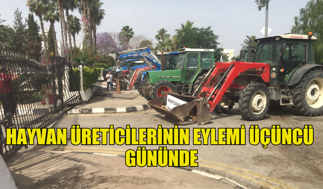 HAYVAN ÜRETİCİLERİNİN EYLEMİ ÜÇÜNCÜ GÜNÜNDE