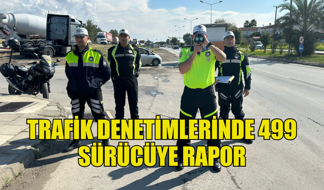 TRAFİK DENETİMLERİNDE 499 SÜRÜCÜYE RAPOR