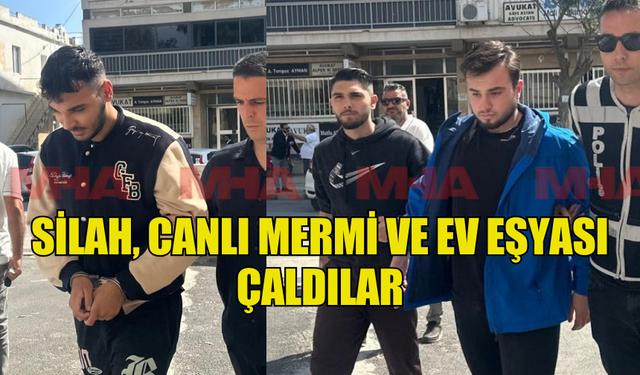 SİLAH, CANLI MERMİ VE EV EŞYASI  ÇALDILAR