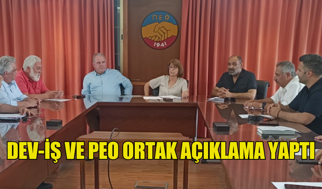 DEV-İŞ VE PEO ORTAK AÇIKLAMA YAPTI