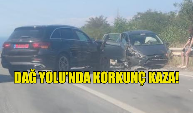 DAĞ YOLUNDA KAZA MEYDANA GELDİ!