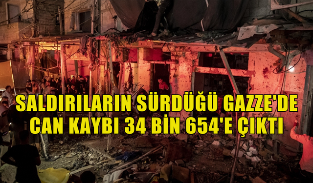 İSRAİL'İN 211 GÜNDÜR SALDIRILARINI SÜRDÜRDÜĞÜ GAZZE'DE CAN KAYBI 34 BİN 654'E ÇIKTI