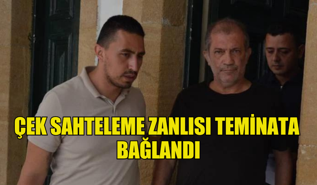 ÇEK SAHTELEME ZANLISI TEMİNATA  BAĞLANDI