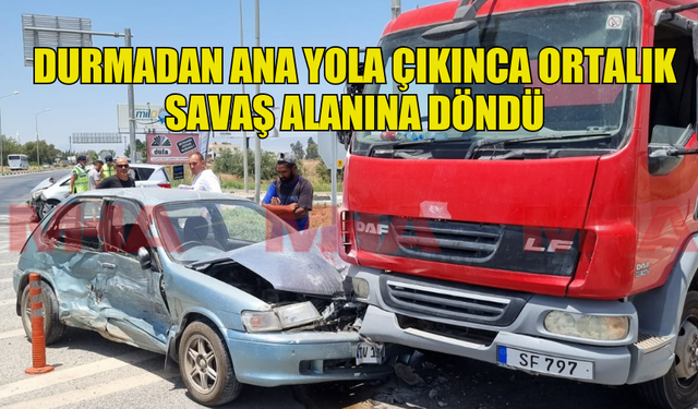 DURMADAN ANA YOLA ÇIKINCA ORTALIK SAVAŞ ALANINA DÖNDÜ