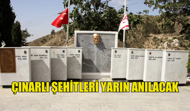 ÇINARLI ŞEHİTLERİ YARIN ANILACAK