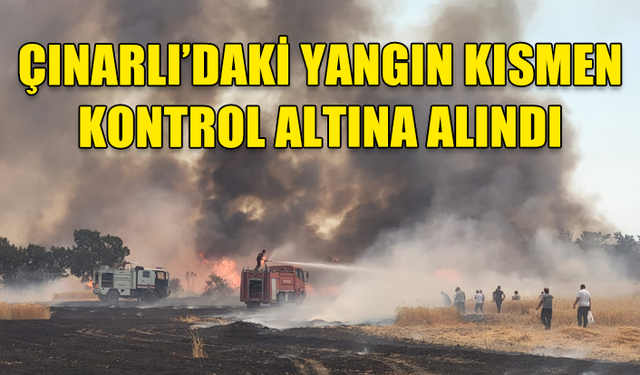 ÇINARLI’DAKİ YANGIN KISMEN KONTROL ALTINA ALINDI