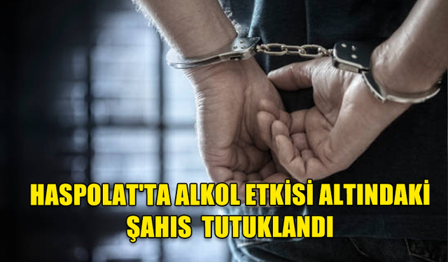 HASPOLAT'TA ALKOL ETKİSİ ALTINDAKİ ŞAHIS TUTUKLANDI