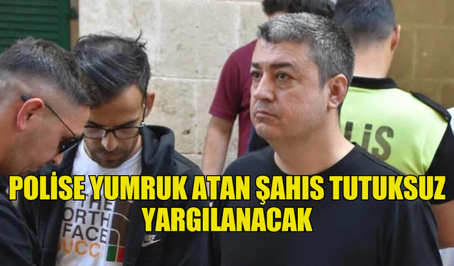 POLİSE YUMRUK ATAN ŞAHIS TUTUKSUZ YARGILANACAK