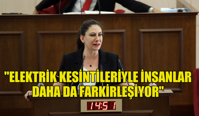 İNCİRLİ: "ELEKTRİK KESİNTİLERİYLE İNSANLAR DAHA DA FARKİRLEŞİYOR"