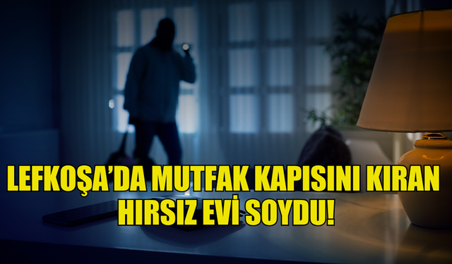 LEFKOŞA’DA MUTFAK KAPISINI KIRAN  HIRSIZ EVİ SOYDU!