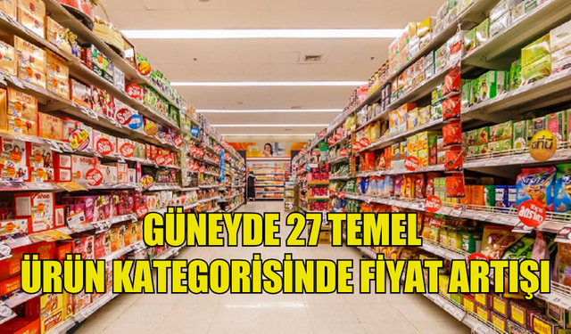 GÜNEY KIBRIS’TA 27 TEMEL ÜRÜN KATEGORİSİNDE FİYAT ARTIŞI YAŞANDI