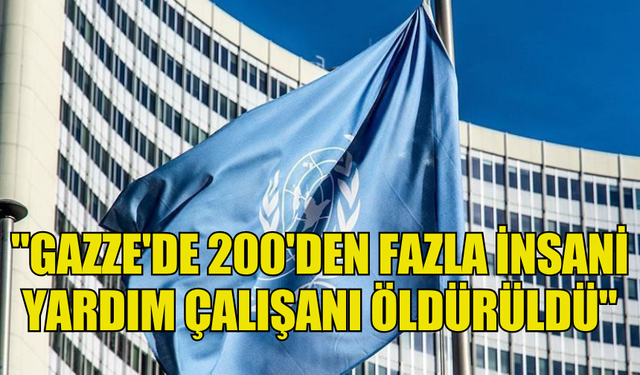 BİRLEŞMİŞ MİLLETLER :"GAZZE'DE 200'DEN FAZLA İNSANİ YARDIM ÇALIŞANI ÖLDÜRÜLDÜ"