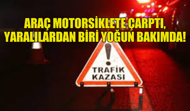 GİRNE-LEFKOŞA ANAYOLU’NDA ARAÇ MOTORSİKLETE ÇARPTI, YARALILARDAN BİRİ YOĞUN BAKIMDA!