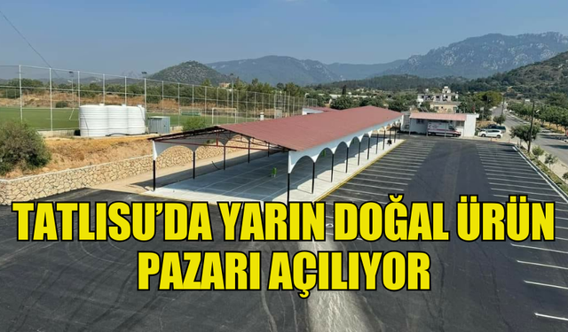 TATLISU'DA YARIN GÜN BOYU SÜRECEK OLAN DOĞAL ÜRÜN PAZARI AÇILIYOR