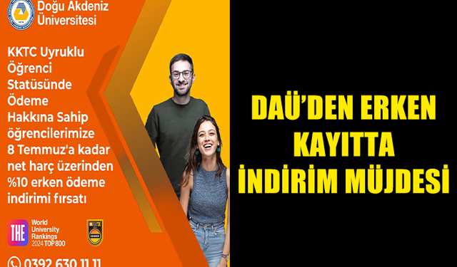 DAÜ'DEN YENİ HARÇ İNDİRİM KARARI