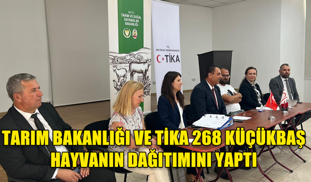 TARIM BAKANLIĞI VE TİKA 268 KÜÇÜKBAŞ HAYVANIN DAĞITIMINI YAPTI