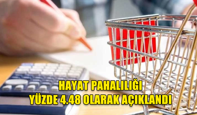 HAYAT PAHALILIĞI YÜZDE YÜZDE 4.48 OLARAK AÇIKLANDI