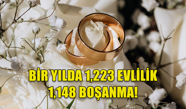 KKTC'DE 2023 YILINDA EVLENEN VE BOŞANAN ÇİFTLERİN SAYISI ARTTI