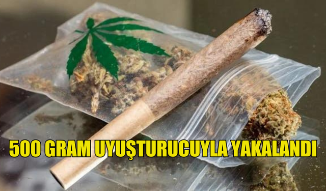 HAMİTKÖY'DE BİR ŞAHIS 500 GRAM UYUŞTURUCUYLA YAKALANDI