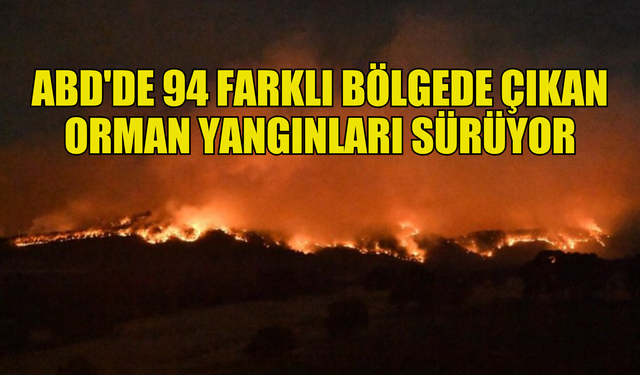 ABD'NİN BATI EYALETLERİNDE 94 FARKLI BÖLGEDE ORMAN YANGINLARI SÜRÜYOR