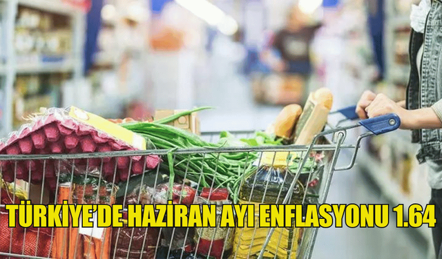 TÜİK'E GÖRE TÜRKİYE’DE HAZİRAN AYI ENFLASYONU 1.64 OLARAK AÇIKLANDI