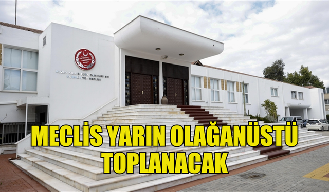 CUMHURİYET MECLİSİ YARIN OLAĞANÜSTÜ TOPLANACAK