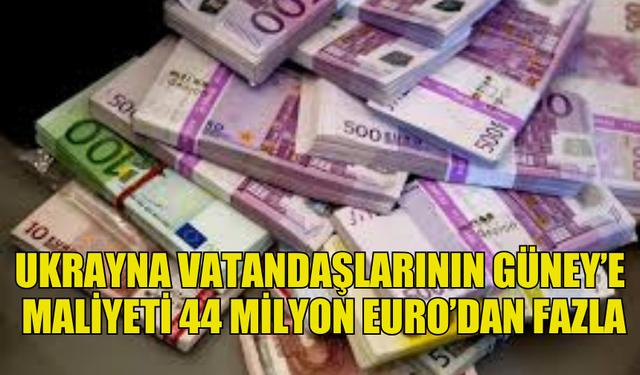 SAVAŞ SEBEBİYLE GÜNEY KIBRIS'A SIĞINAN UKRAYNA VATANDAŞLARININ MALİYETİ 44 MİLYON EURO’YU AŞTI