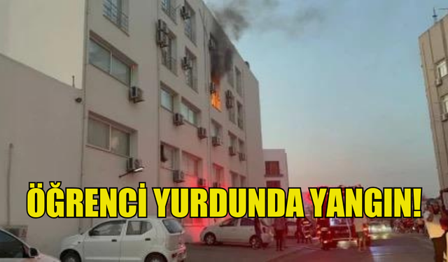 LEFKOŞA'DA ÖĞRENCİ YURDUNDA YANGIN MEYDANA GELDİ