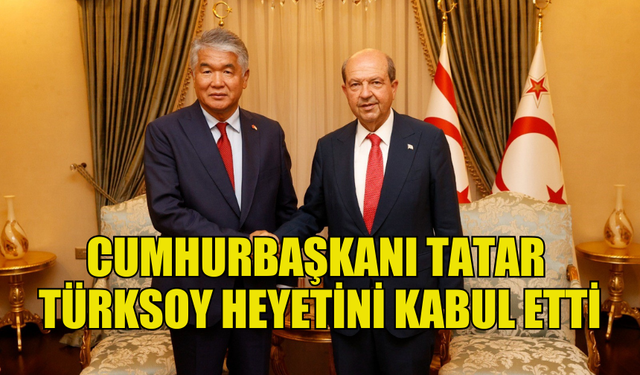 CUMHURBAŞKANI ERSİN TATAR TÜRKSOY HEYETİNİ KABUL ETTİ