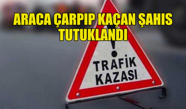 İSKELE-ERCAN ANA YOLUNDA ARACA ÇARPIP KAÇTI, TUTUKLANDI