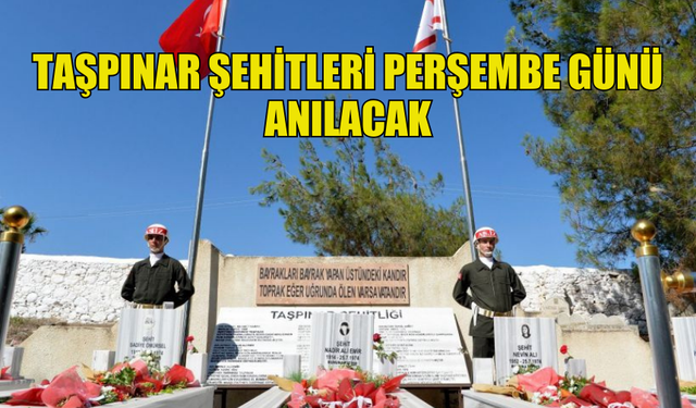 TAŞPINAR ŞEHİTLERİ 25 TEMMUZ PERŞEMBE GÜNÜ ANILACAK