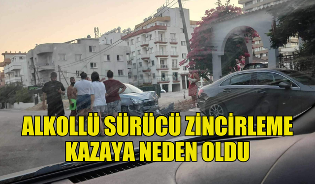 GAZİMAĞUSA'DA ALKOLLÜ SÜRÜCÜ ZİNCİRLEME KAZAYA NEDEN OLDU