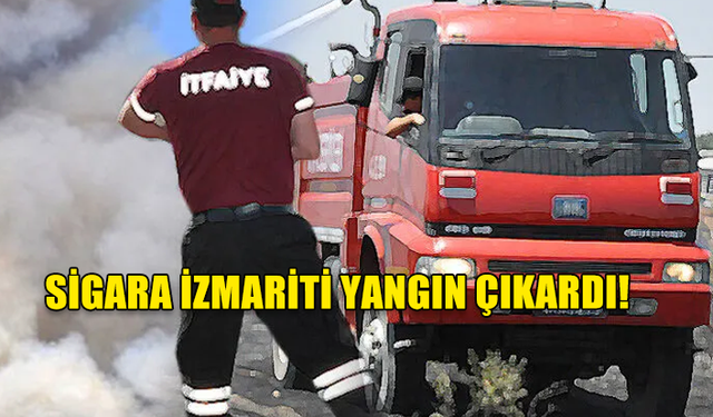 SİGARA İZMARİTİ YANGIN ÇIKARDI!