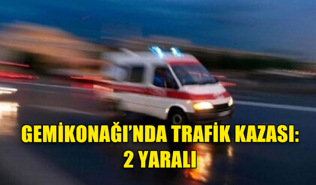 GEMİKONAĞI’NDA TRAFİK KAZASI: 2 YARALI