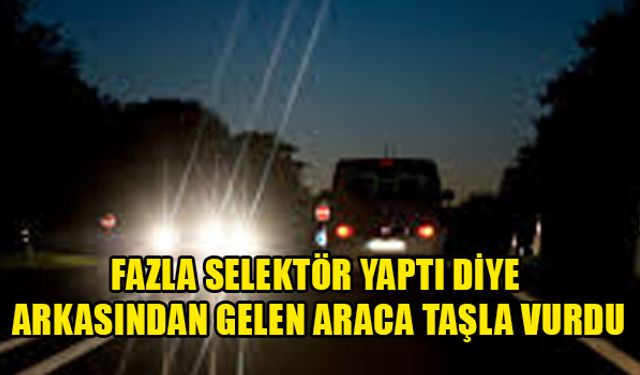 TAŞLA ARACA VURARAK ARACI HASARA UĞRATTI!