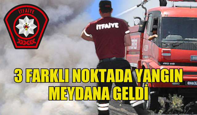 GAZİMAĞUSA’DA SEYİR HALİNDEKİ ÇÖP KAMYONU YANDI