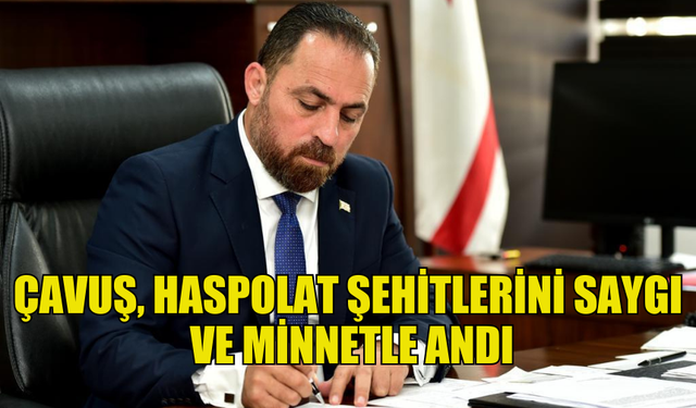 BAKAN HÜSEYİN ÇAVUŞ, HASPOLAT ŞEHİTLERİNİ SAYGI VE MİNNETLE ANDI