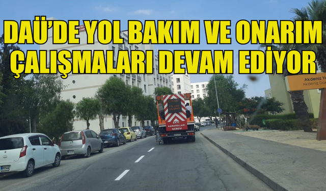 DOĞU AKDENİZ ÜNİVERSİTESİ'NDE YOL BAKIM VE ONARIM ÇALIŞMALARI DEVAM EDİYOR