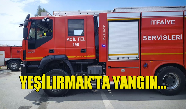 YEŞİLIRMAK'TA YANGIN MEYDANA GELDİ