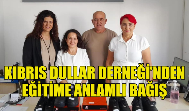 KIBRIS DULLAR DERNEĞİ ÇAĞLAYAN CUMHURİYET İLKOKULU’NA AYAKKABI BAĞIŞTA BULUNDU