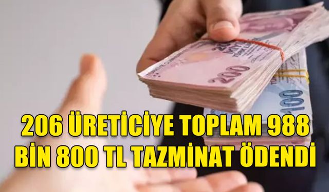 TEMMUZ AYINA AİT BÜYÜKBAŞ HAYVAN DÜŞÜK ZARARI ÖDEMELERİ YAPILDI