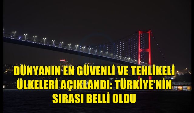 DÜNYANIN EN GÜVENLİ VE EN TEHLİKELİ ÜLKELERİ AÇIKLANDI: TÜRKİYE'NİN SIRASI NEREDE?