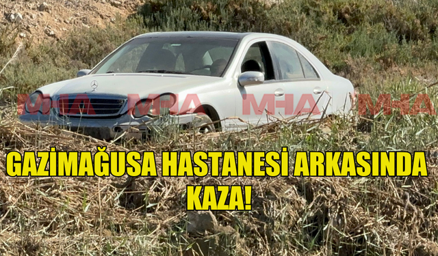 GAZİMAĞUSA HASTANESİ ARKASINDA KAZA: BİR KİŞİ YARALANDI