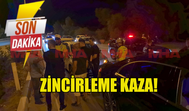 GİRNE ZEYTİNLİK ÜST ÇEVRE YOLUNDA ZİNCİRLEME TRAFİK KAZASI!