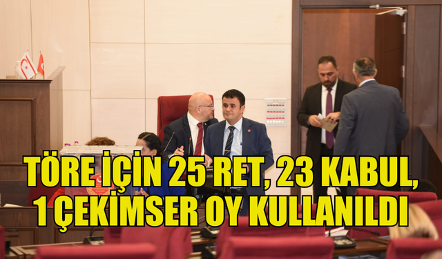 MECLİS BAŞKANLIĞINDA TÖRE İÇİN DÖRDÜNCÜ TUR OYLAMADA DA OYLAR AYNI KALDI