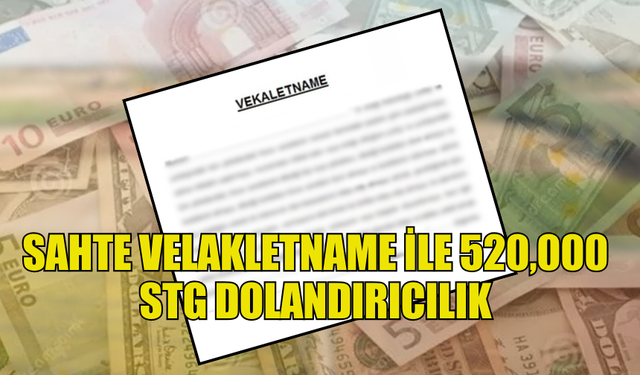 SAHTE VEKALETNAME İLE YÜKLÜ MİKTARDA PARA TEMİN EDİLDİĞİ TESPİT EDİLDİ