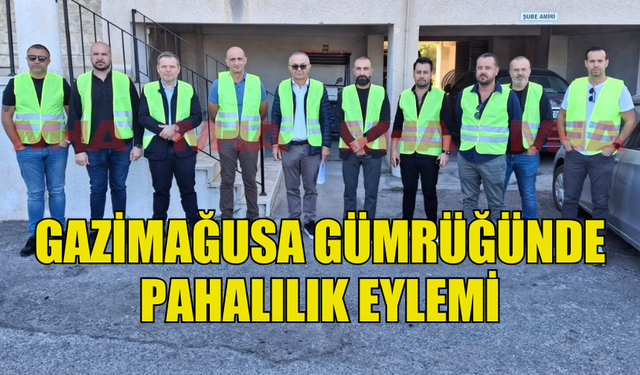 GAZİMAĞUSA GÜMRÜĞÜNDE PAHALILIK PROTESTOSU!