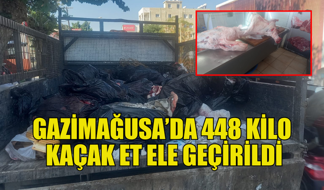 GAZİMAĞUSA’DA 448 KİLO KAÇAK ET TESPİT EDİLDİ